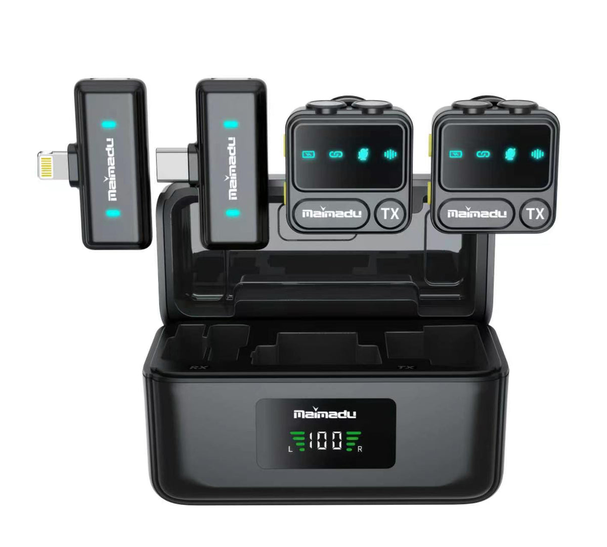 🎙️🔋 Wireless Lavalier Microphone with Charging Case – For iPhone, iPad & Android 📱✨