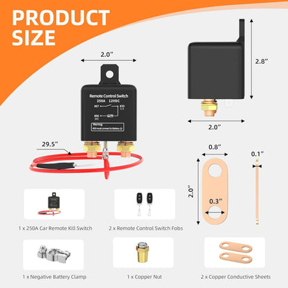🔌WIRELESS REMOTE CONTROL BATTERY RELAY SWITCH
