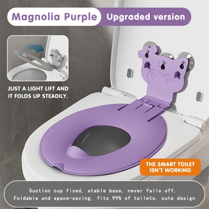 🐻 Flip-Down Toddler Toilet Training Seat – Cleaner, Easier Potty Training