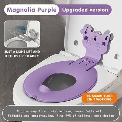 🐻 Flip-Down Toddler Toilet Training Seat – Cleaner, Easier Potty Training