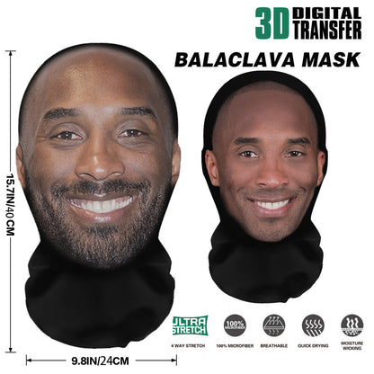 3D Mask Realistic Mask Role Playing Prop Fun Black Mesh Headset Halloween Funny（3PCS)