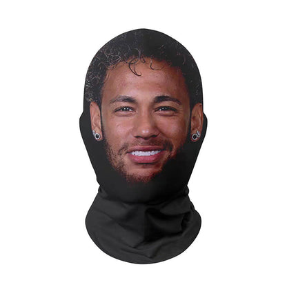 3D Mask Realistic Mask Role Playing Prop Fun Black Mesh Headset Halloween Funny（3PCS)