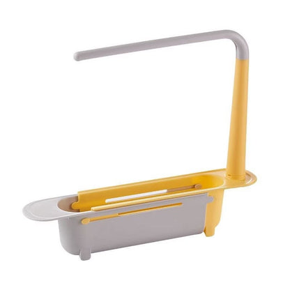 🧽 2-in-1 Telescopic Sink Organizer Rack – Expandable Sponge, Soap & Cloth Holder 🌿