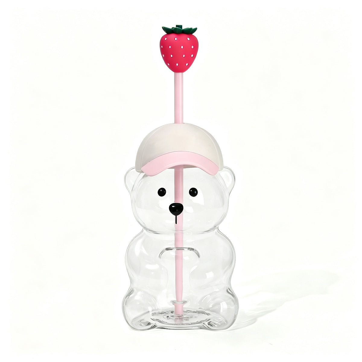🥤 FALL FAVORITE   | Cute Character Cold Cup – 3D Glass Tumbler with Straw for Iced Coffee, Matcha & Cold Drinks