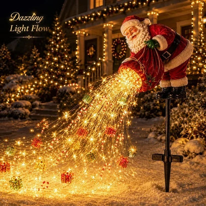 🎅✨ 2026 New Santa's Flying Sleigh Gift Cascade – Solar Christmas Garden Light