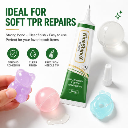 Specialized adhesive for TPR soft rubber; colorless, transparent, and eco-friendly; provides strong, waterproof bonding.