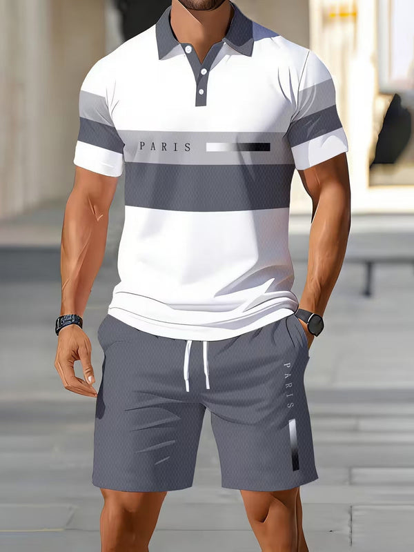 🔥Men's Casual Polo Shorts Set