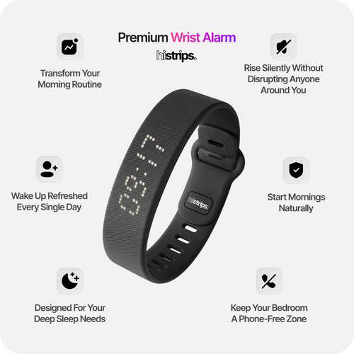 ⌚ Wrist-Worn Wake-Up Device for Heavy Sleepers- Silent Vibration Alarm Clock