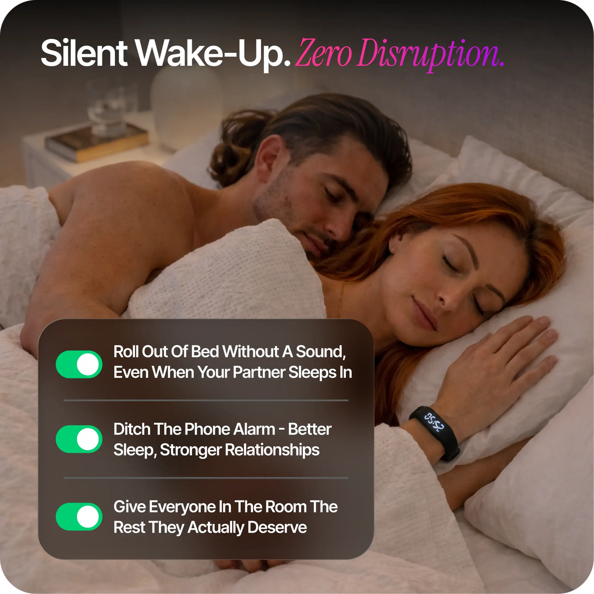⌚ Wrist-Worn Wake-Up Device for Heavy Sleepers- Silent Vibration Alarm Clock