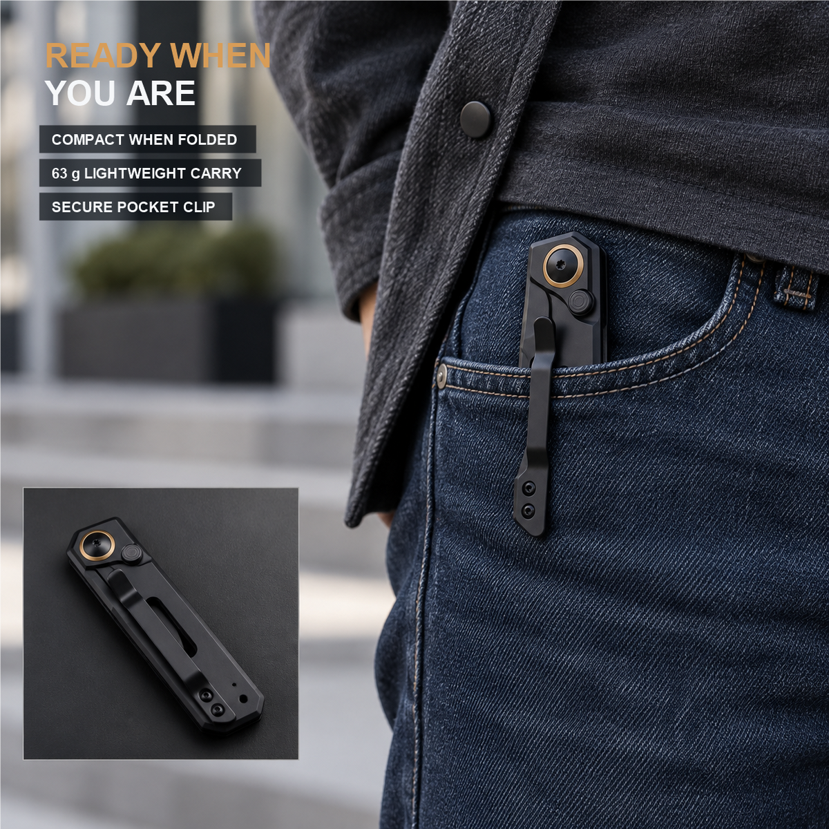 🔪🏕️ KS 7550 Lightweight Foldable Pocket Knife – Button Lock EDC Tool for Camping, Hiking & DIY 🎁
