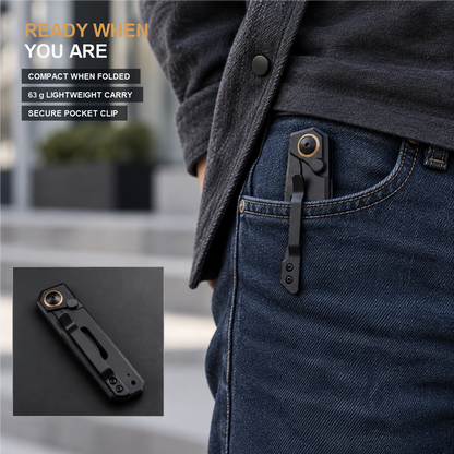 🔪🏕️ KS 7550 Lightweight Foldable Pocket Knife – Button Lock EDC Tool for Camping, Hiking & DIY 🎁