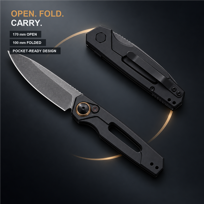 🔪🏕️ KS 7550 Lightweight Foldable Pocket Knife – Button Lock EDC Tool for Camping, Hiking & DIY 🎁