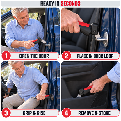 🚗🦯 All-in-One Car Cane Mobility Aid – Door Handle Assist with LED Light & Emergency Tool 🔦