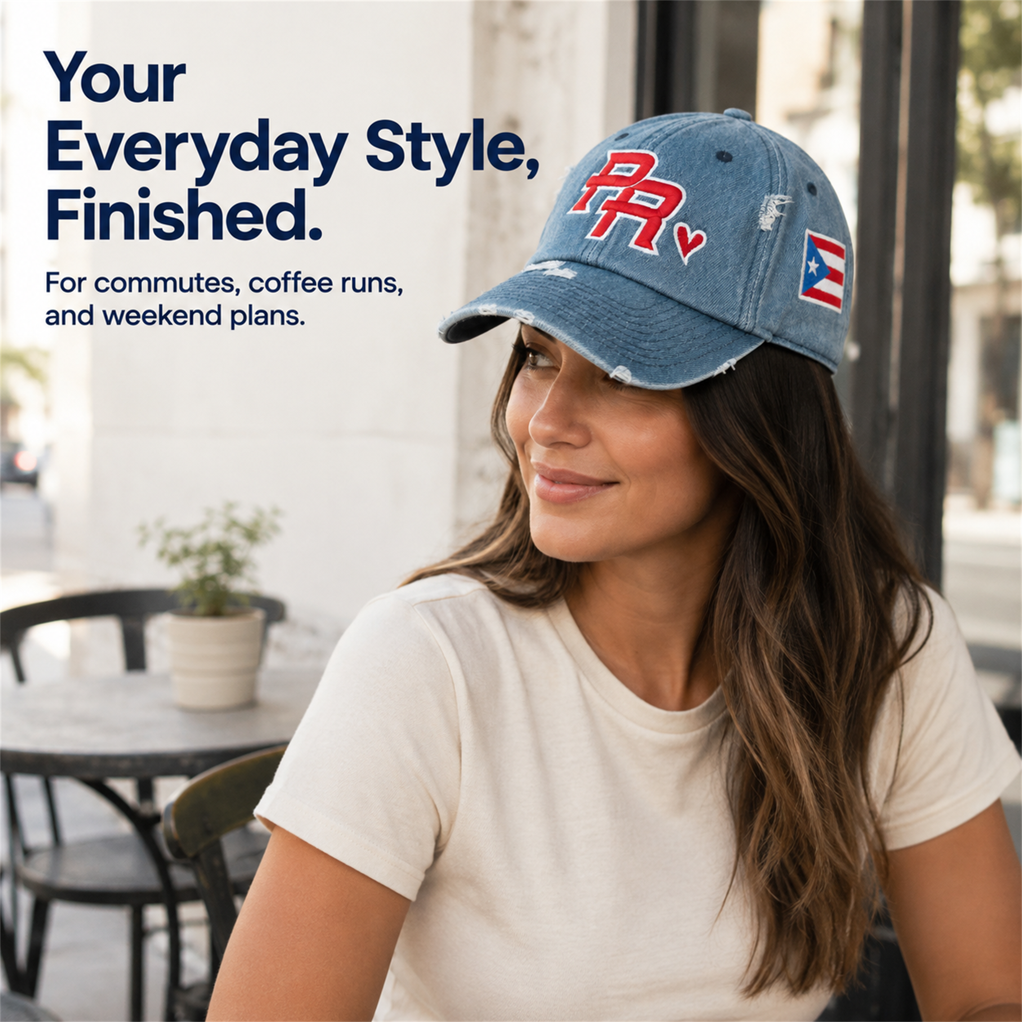Unisex Distressed Denim Baseball Cap – Breathable Cotton, Adjustable Fit & Casual Street Style 🧢