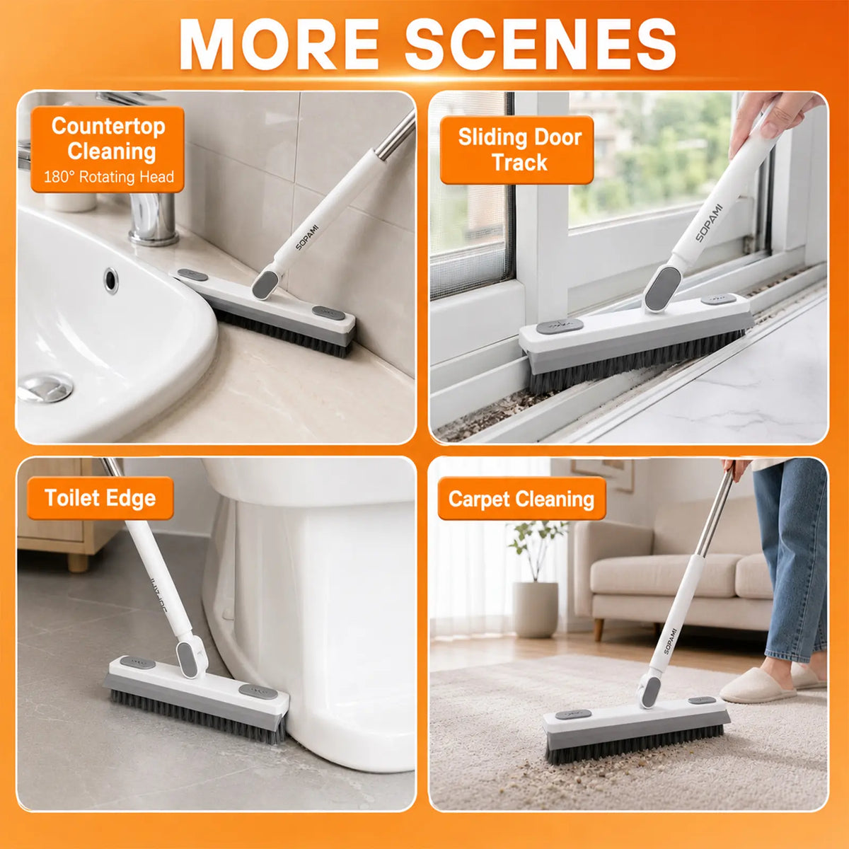 180° Rotating Gap Cleaning Tool - Extendable Adjustable No-Touch Cleaner for Windows