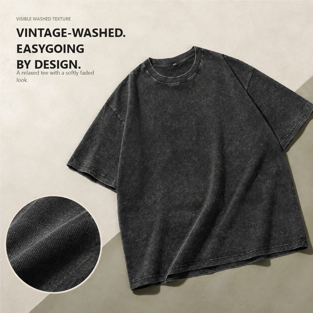 👕 Distressed Washed Cotton Tees – Breathable, Oversized & Unisex ✨