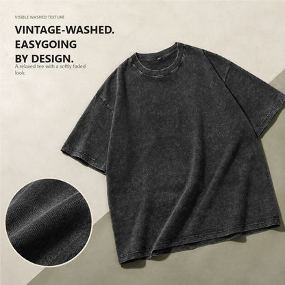 👕 Distressed Washed Cotton Tees – Breathable, Oversized & Unisex ✨