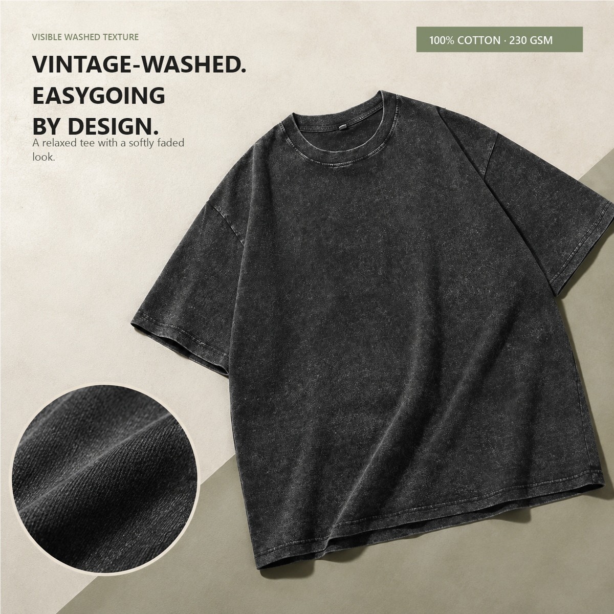 👕 Distressed Washed Cotton Tees – Breathable, Oversized & Unisex ✨