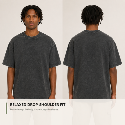 👕 Distressed Washed Cotton Tees – Breathable, Oversized & Unisex ✨