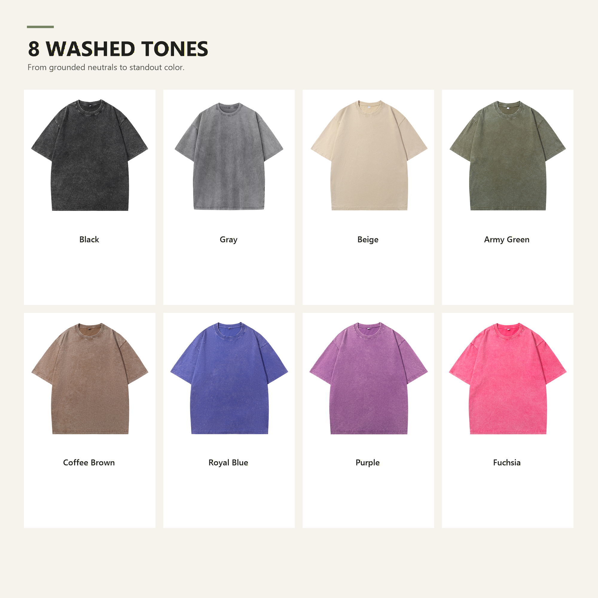 👕 Distressed Washed Cotton Tees – Breathable, Oversized & Unisex ✨