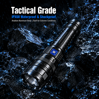 Portable Strong Flashlight Power Bank - USB Port