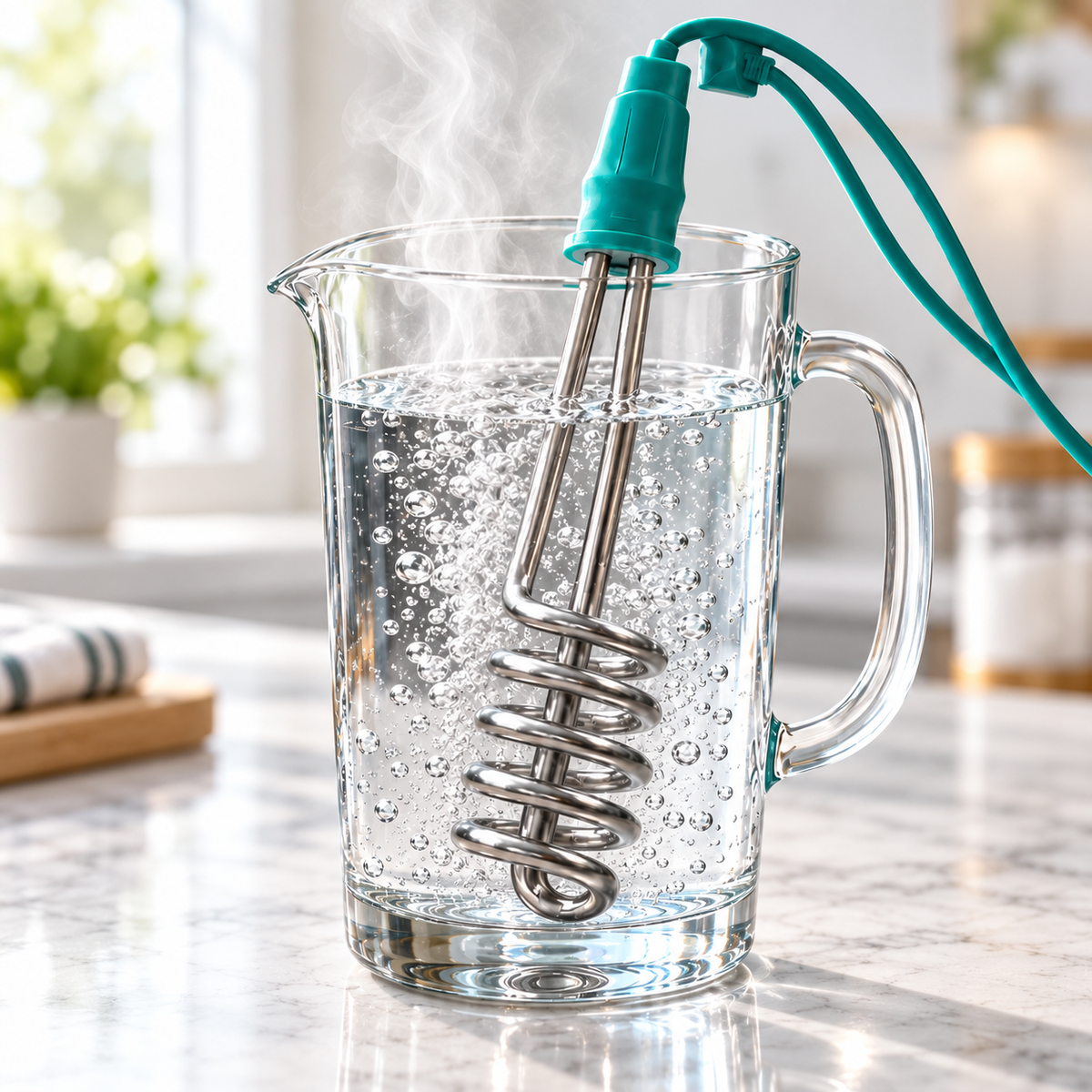 🔌 Portable Immersion Water Heater – Compact Plug-In Design for Small Spaces