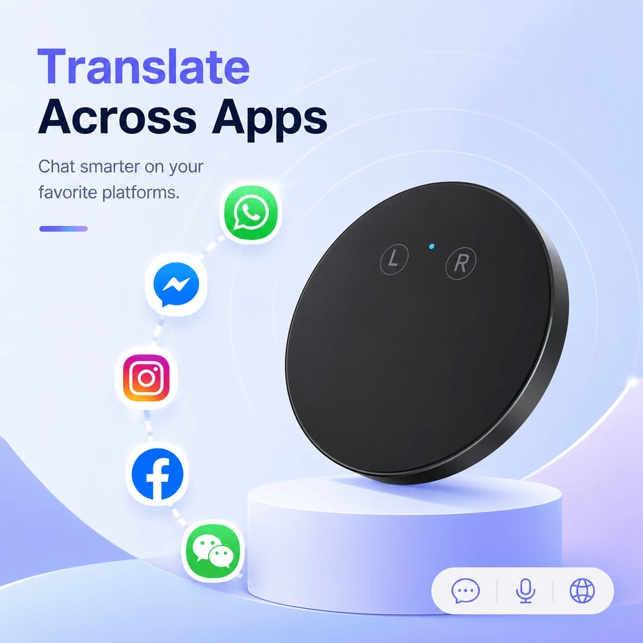 Spanish & English Practice Companion – Supports 40 Languages