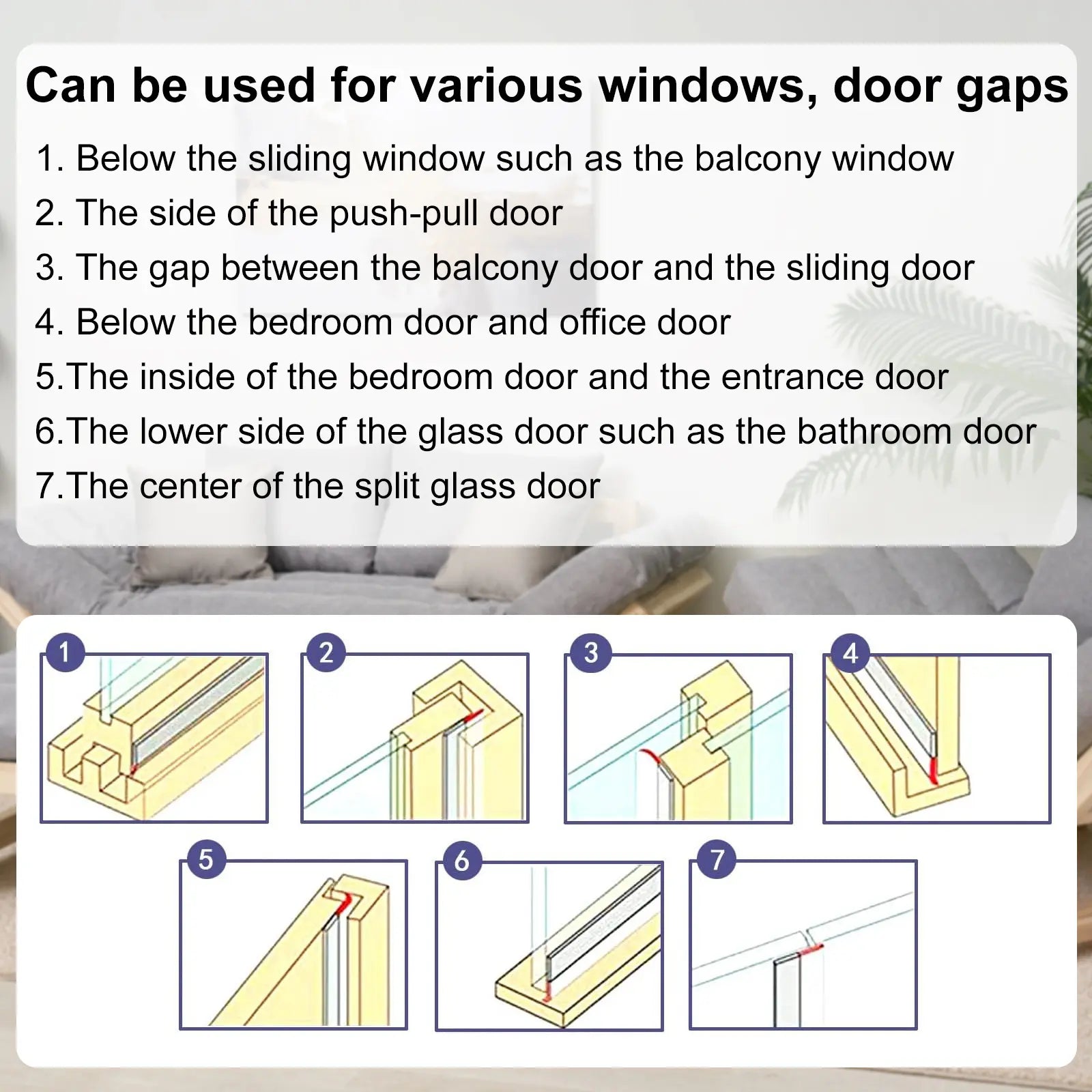 Door Weather Stripping Seal – Self-Adhesive Draft Stopper for Doors & Windows