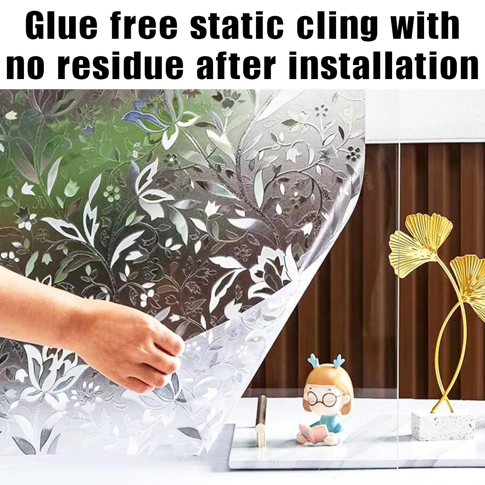 🪟 Static Cling Window Privacy Film | Daytime Privacy & Sun Control