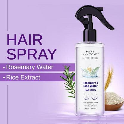 Nature x Science Rosemary Water and Rice Water |100% Natural Extract | Soft & Smooth Hair Non-Greasy & Fast