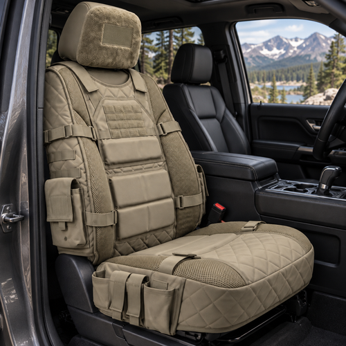 🔥 50% OFF – Rugged MOLLE Truck Seat Cover | Tactical Storage, Tough Seat Protection & All-Day Comfort 🚙