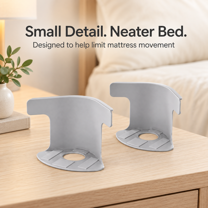 🛏️ 4-Pack Mattress Retainer Clips – Keep Your Mattress Securely in Place | Anti-Slip Bed Mattress Holders for a Neater, More Stable Bed