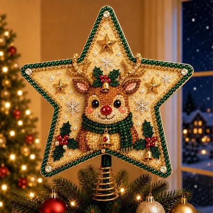 🎄⭐ Pearl Diamond Art Christmas Tree Topper Kit