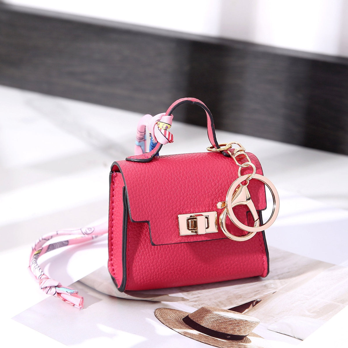 👜🔑 Mini Square Bag Pendant Keychain ✨