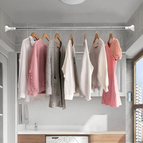 🪟✨ sohochic Adjustable Tension Curtain Rod – No-Drill Telescoping Design for Windows, Bathrooms & Closets 🏠