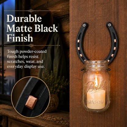Handmade Horseshoe Mason Jar Holder Collection (📦Buy 2 Free Shipping)