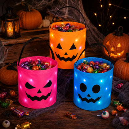 Light Up the Fun – The Spooky LED Pumpkin Buckets Every Halloween Needs! 🎃✨