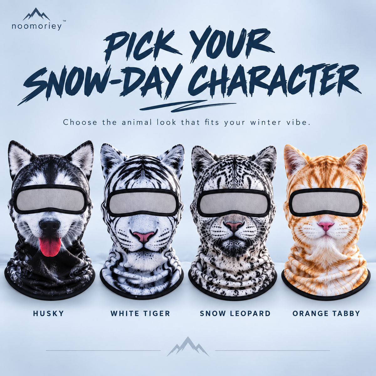 🐾❄️ Snow Crew – Animal-Style Winter Balaclava