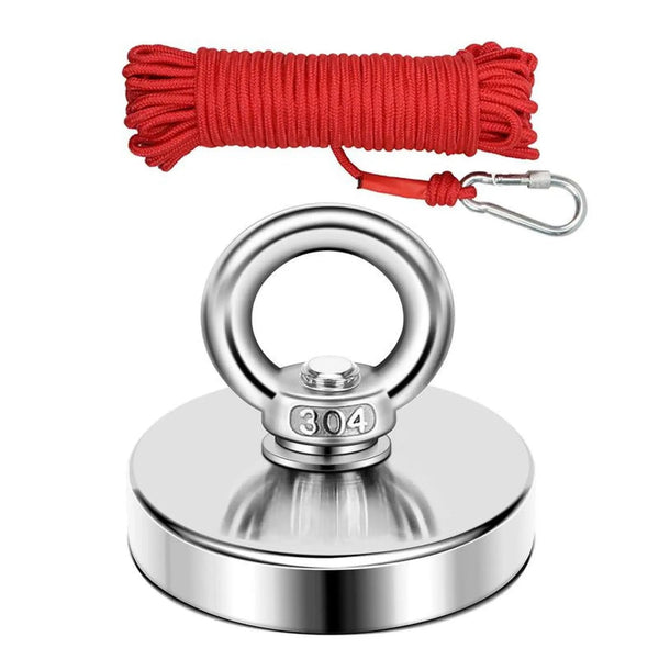 🔥🛠️Heavy Duty Fishing Magnet,Magnet with Countersunk Eyebolt