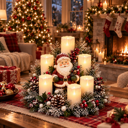 🎅🎄 Christmas Santa Table Centerpiece – Festive Winter Holiday Decor！！！✨