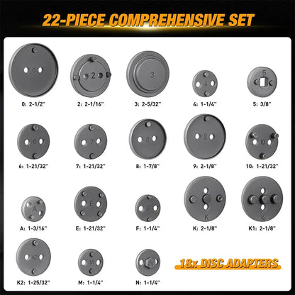 22pc Brake Caliper Compression Tool Set