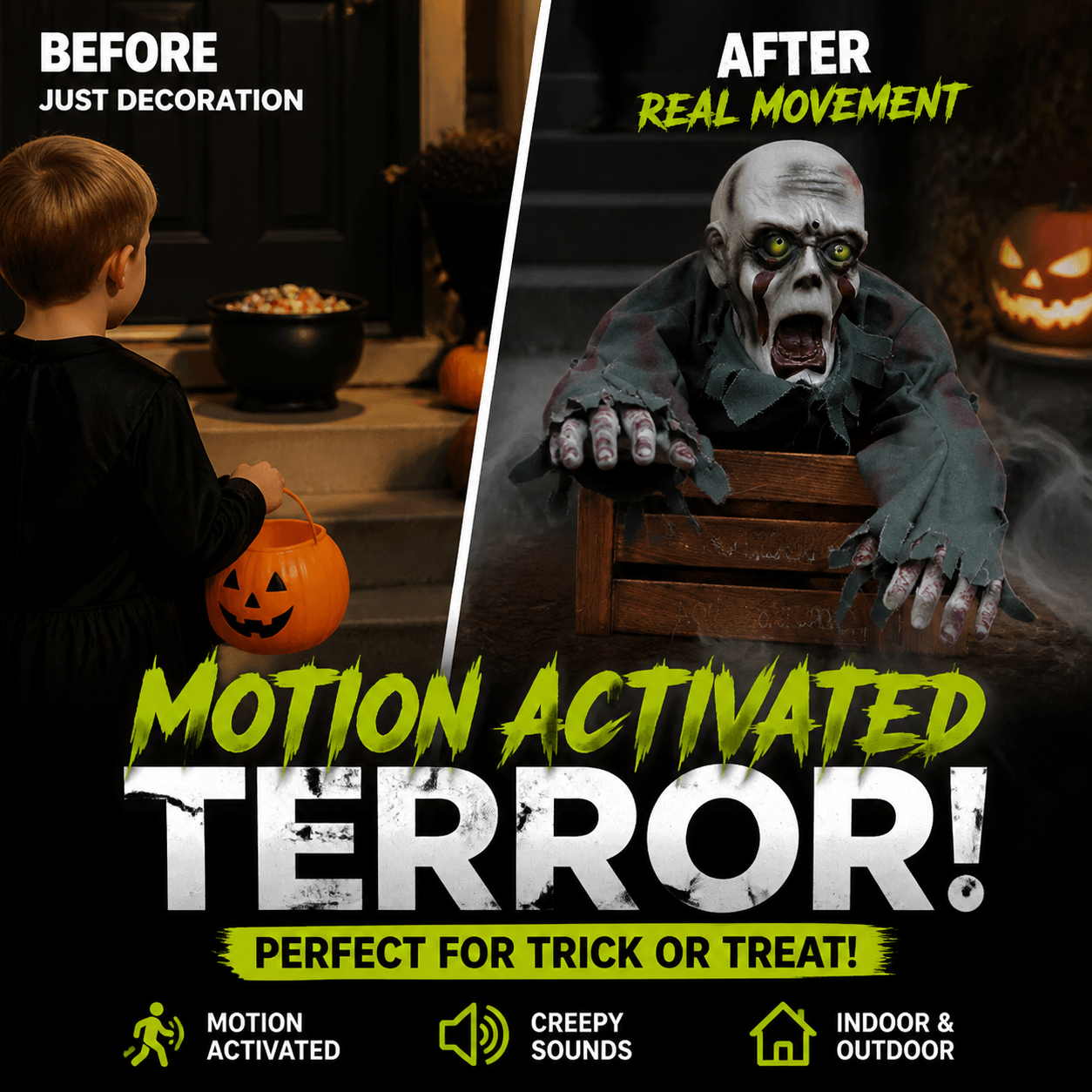 🔥 Limited-Time 50% OFF👻 Animated Halloween Crawling Ghost 🎃
