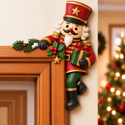 💯Christmas Peekaboo Door Frame Corner Decor丨Size: 20 cm