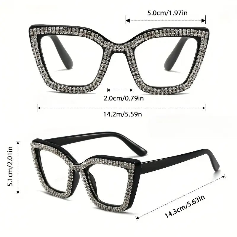 🔥Best Seller- 🐱Cat Eye Anti-Blue Light Reading Glasses 💎Diamond Inlaid
