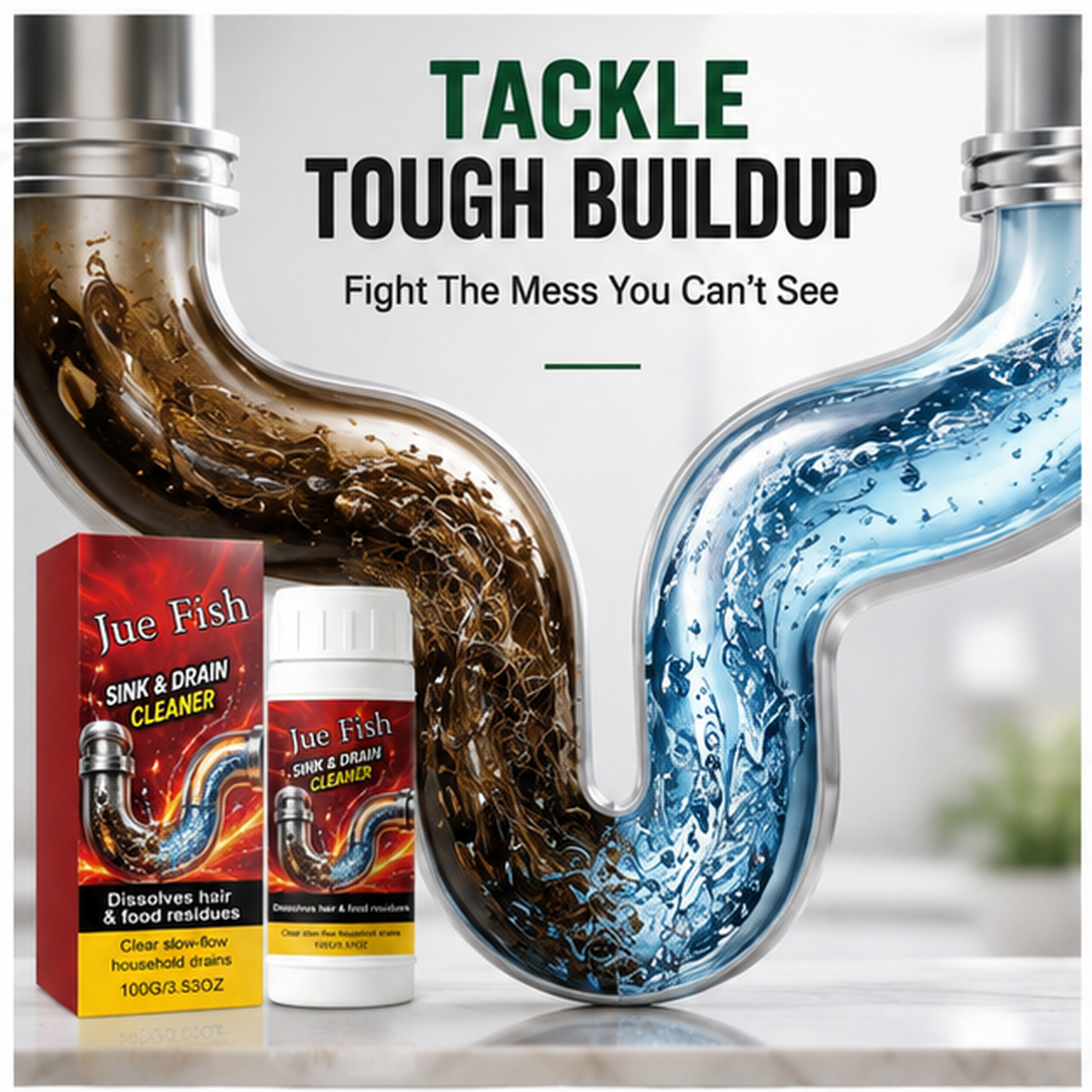Pipe Unclogging Powder – Kitchen & Bathroom Drain Cleaner