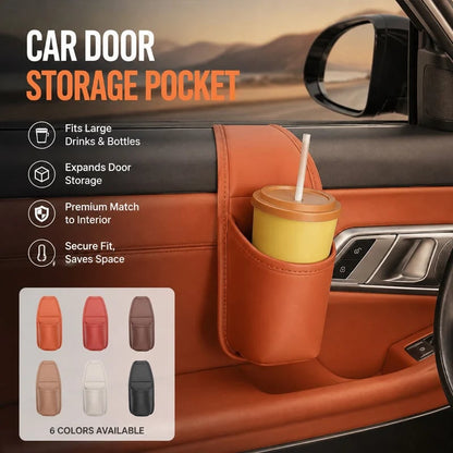 Leather Car Door Storage Pocket
