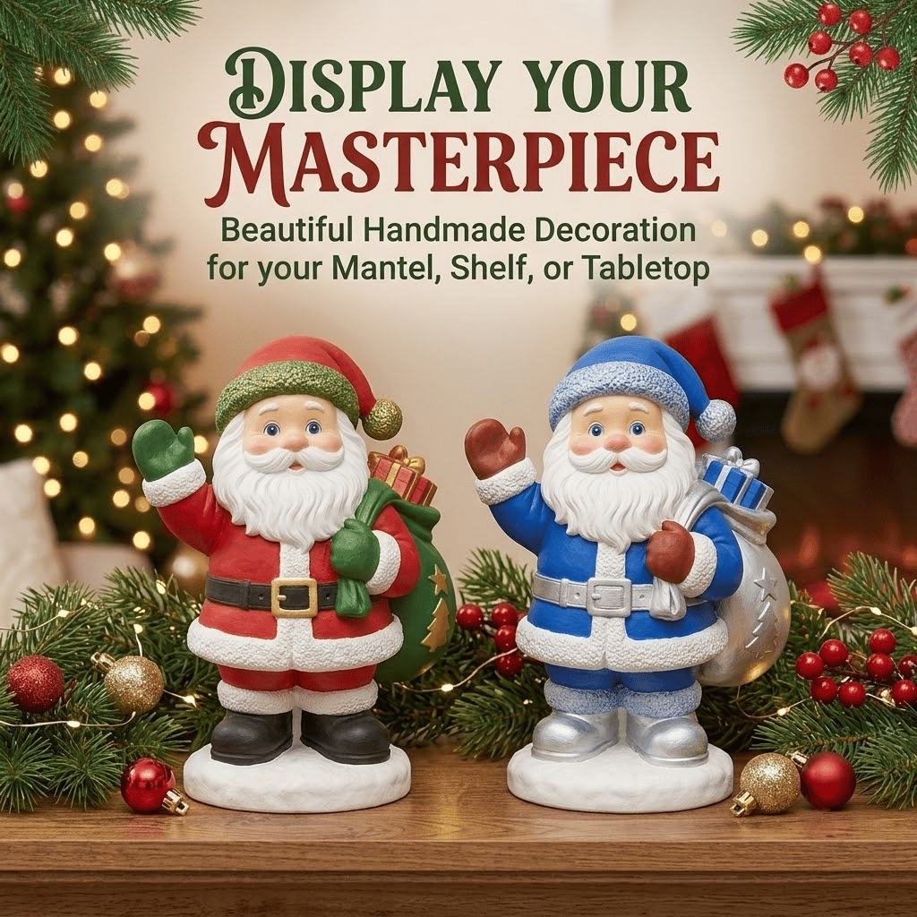 • 🎨 Beginner-Friendly DIY Christmas Figurine Painting Kit | Create Your Own Festive Holiday Decorations 🎄💕
