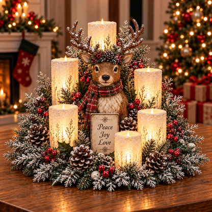 🎅🎄 Christmas Santa Table Centerpiece – Festive Winter Holiday Decor！！！✨