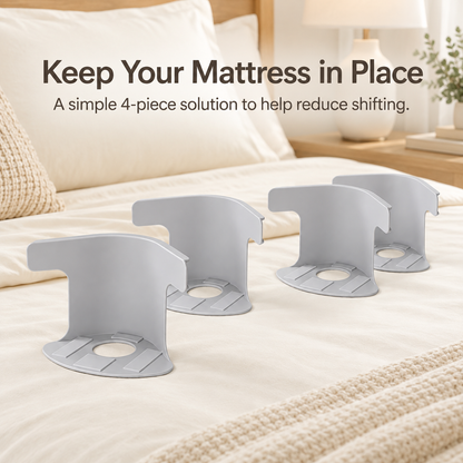 🛏️ 4-Pack Mattress Retainer Clips – Keep Your Mattress Securely in Place | Anti-Slip Bed Mattress Holders for a Neater, More Stable Bed