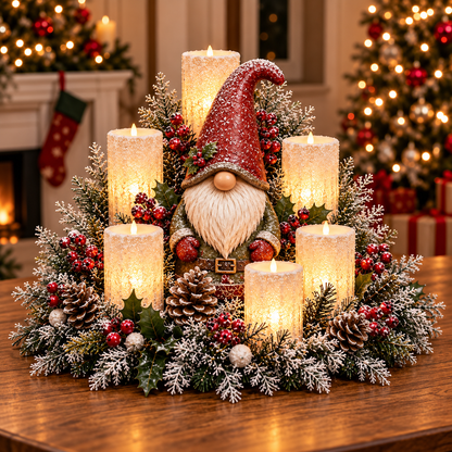 🎅🎄 Christmas Santa Table Centerpiece – Festive Winter Holiday Decor！！！✨